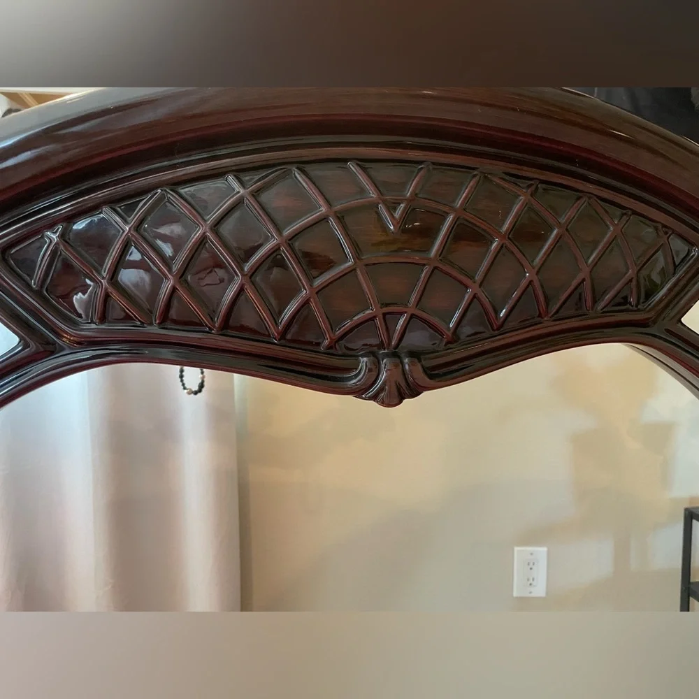 Vintage Italian Cherry Wood Mirror